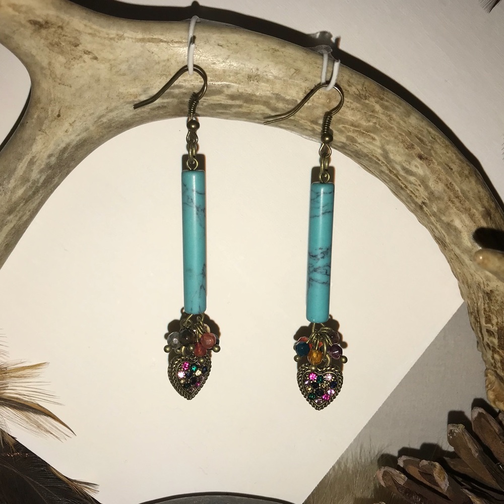 Turquoise dangle earrings